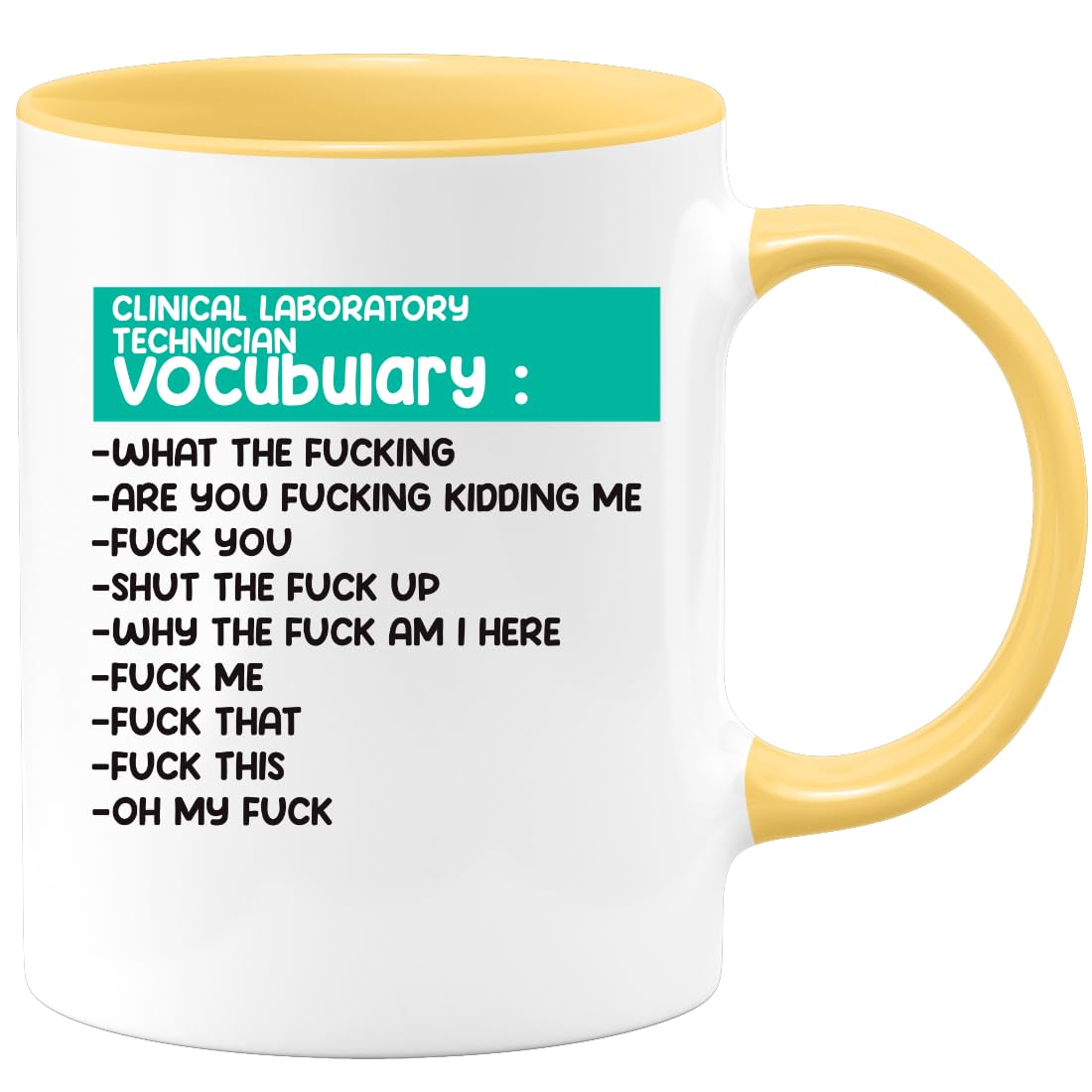 quotedazur - Mug Clinical Laboratory Technician Vocabulary Humor Sarcasm - Funny Mug for Lab Techs, Science Lovers, Birthdays, Graduations, and Office Gifts