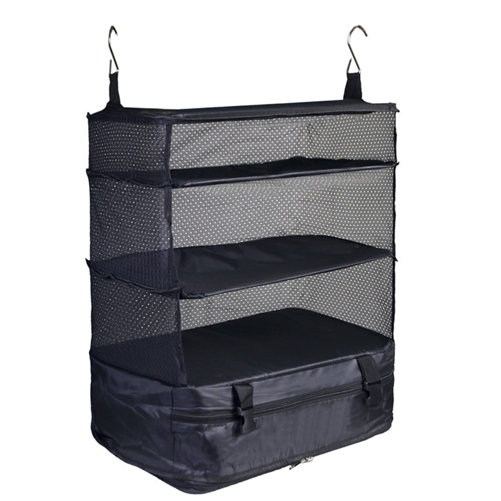 Aufbewahrungstasche für Kleidung, 3 Schichten mit Haken, faltbar, tragbar, Organizer für Outdoor-Reisen, Camping, Unterwäsche, Socken, Reise-Aufbewahrungstaschen für Kleidung