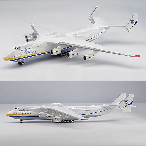 Miniatura 3 de Antonov An-225 - Modelo de avión de resina a escala 1200 - 17 pulgadas pintado en Ucrania Mriya Transporter Display Model Plane para colección