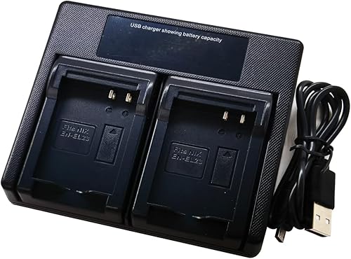 Cargador de batería USB dual para cámara digital Nikon EN-EL23 ENEL23 MH-67 Coolpix B700 P600 P610S S810C P900 P900S