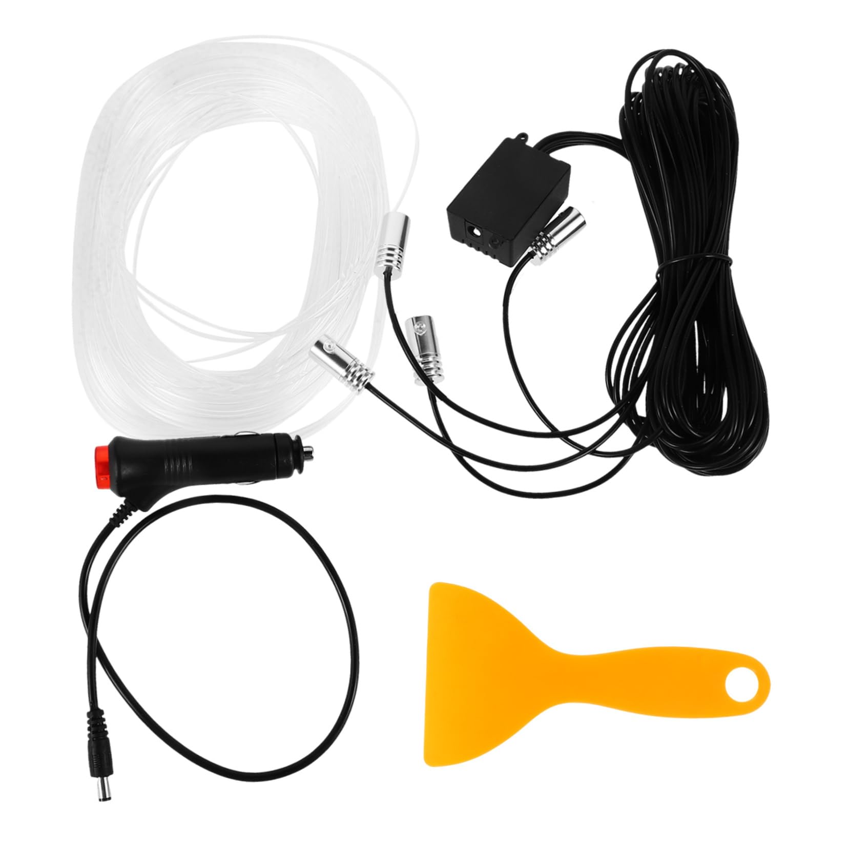 GRIRIW 1set Car Kit Fiber Optic Strips Interior Lights for Vehicles Remote Controlled Decorative Atmosphere Lamp for Enhanced Driving