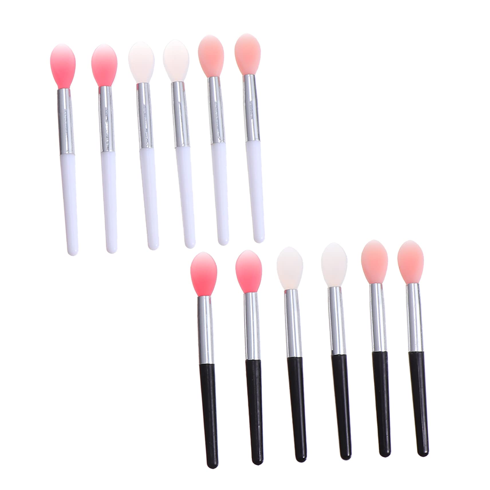 Mikinona 12pcs Makeup Lip Brush Cosmetic Lipstick Applicator Brush Travel-sized for Home Professional Use