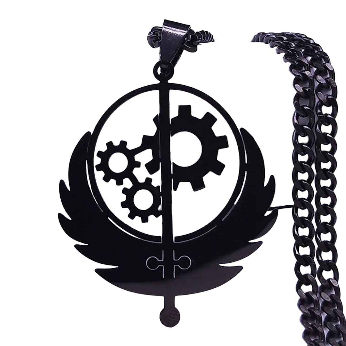 Brotherhood Of Stainless Steel Pendants Necklaces Black Color Music Band Patch Flag Necklace Jewelry
