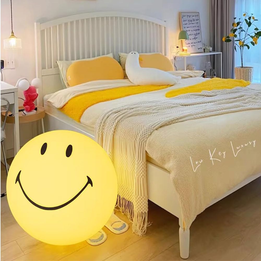 Luz nocturna para niños, lámpara de cara sonriente, regalos de cumpleaños para niñas y niños, luz nocturna de plástico, portátil, recargable por USB, luces nocturnas para dormitorios de bebés