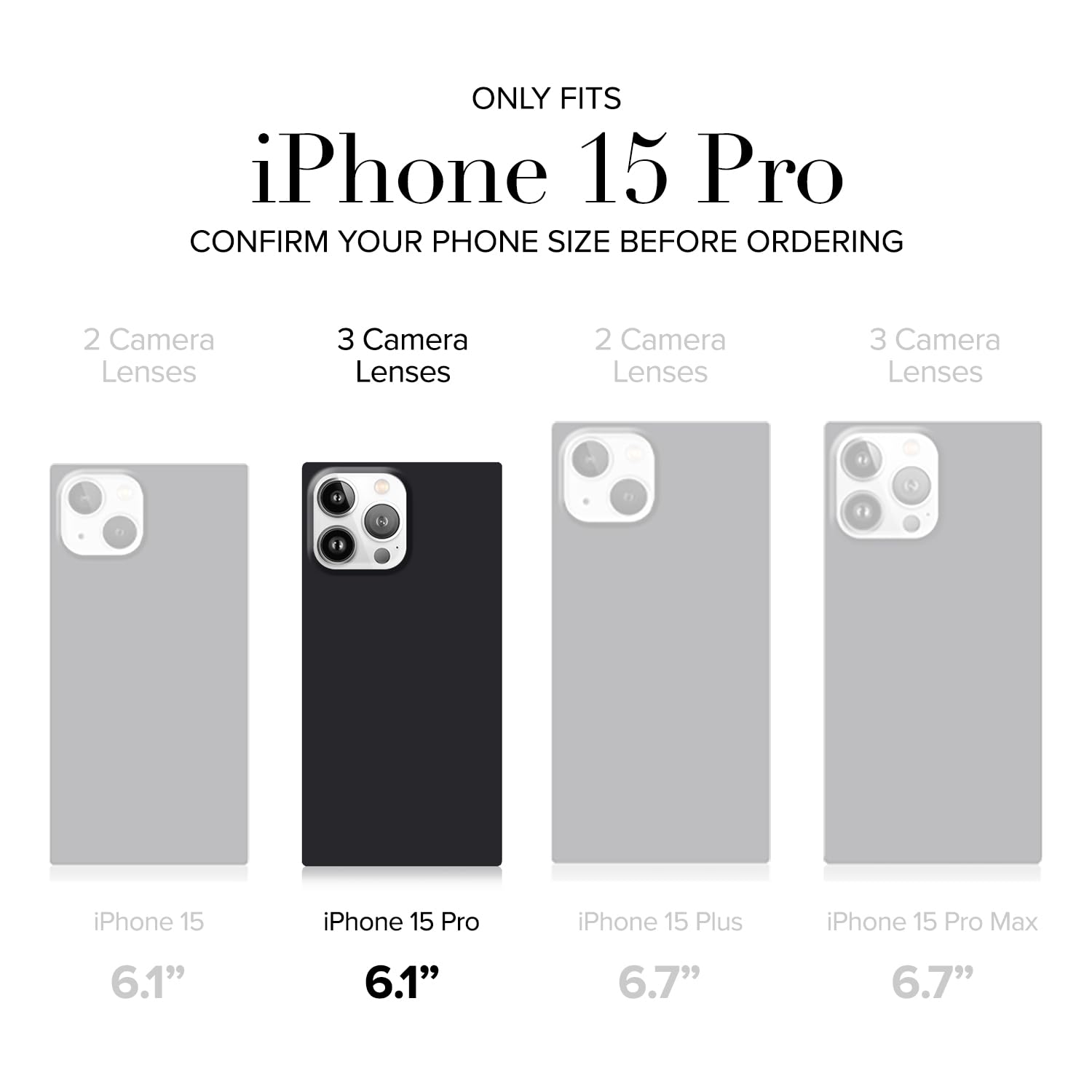 Flaunt Kwadratowe etui ochronne, kompatybilne z iPhone'em 15 Pro, kompatybilne z MagSafe i bezprzewodowym ładowaniem, przetestowane upadkowo i odporne na wstrząsy, oficjalne kwadratowe etui na telefon