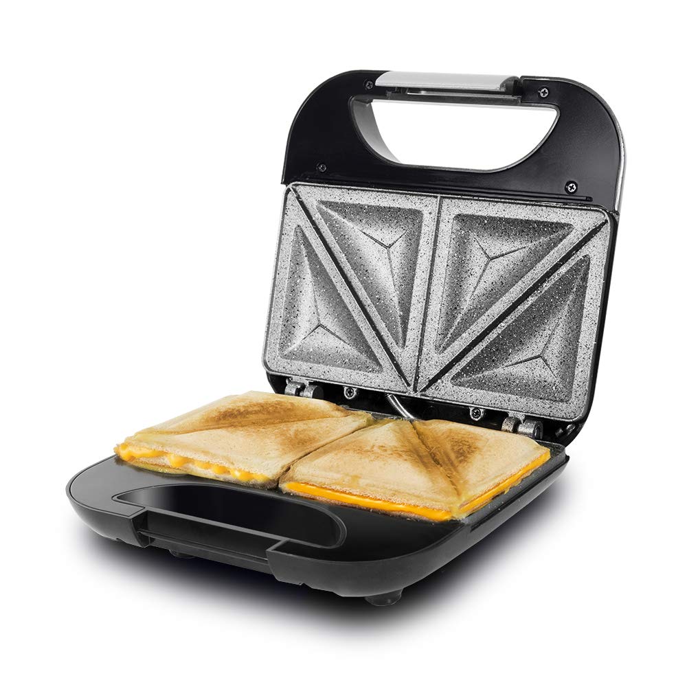 Cecotec Sandwich Maker with Non-Stick Coating Rock'nToast Square. 750 W, Stone Coating, Capacity for 2 Sandwiches and Grill Surface, Cold Touch Handle, Cable Catcher — view 15
