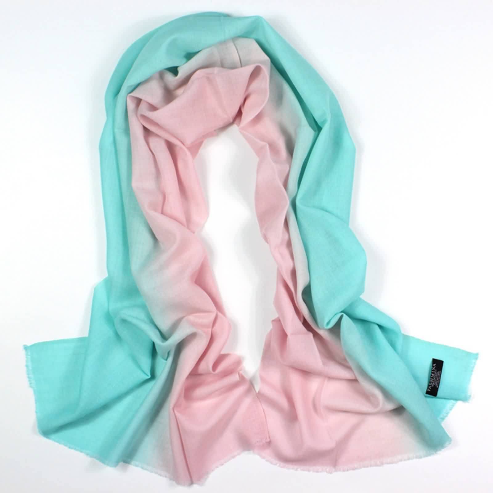 Bufandas de Invierno, Bufanda de Lana para las Mujeres Gradiente Ligero Caliente Ropa Suave Accesorios de Cuello Regalos, azul
