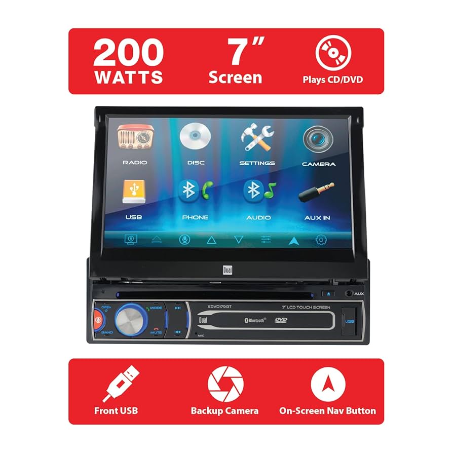 Amazon.com: Dual Electronics XDVD179BT 7-inch Motorized Flip