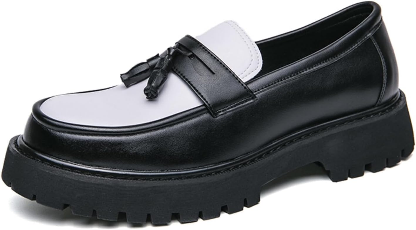 black and white dress shoes men's