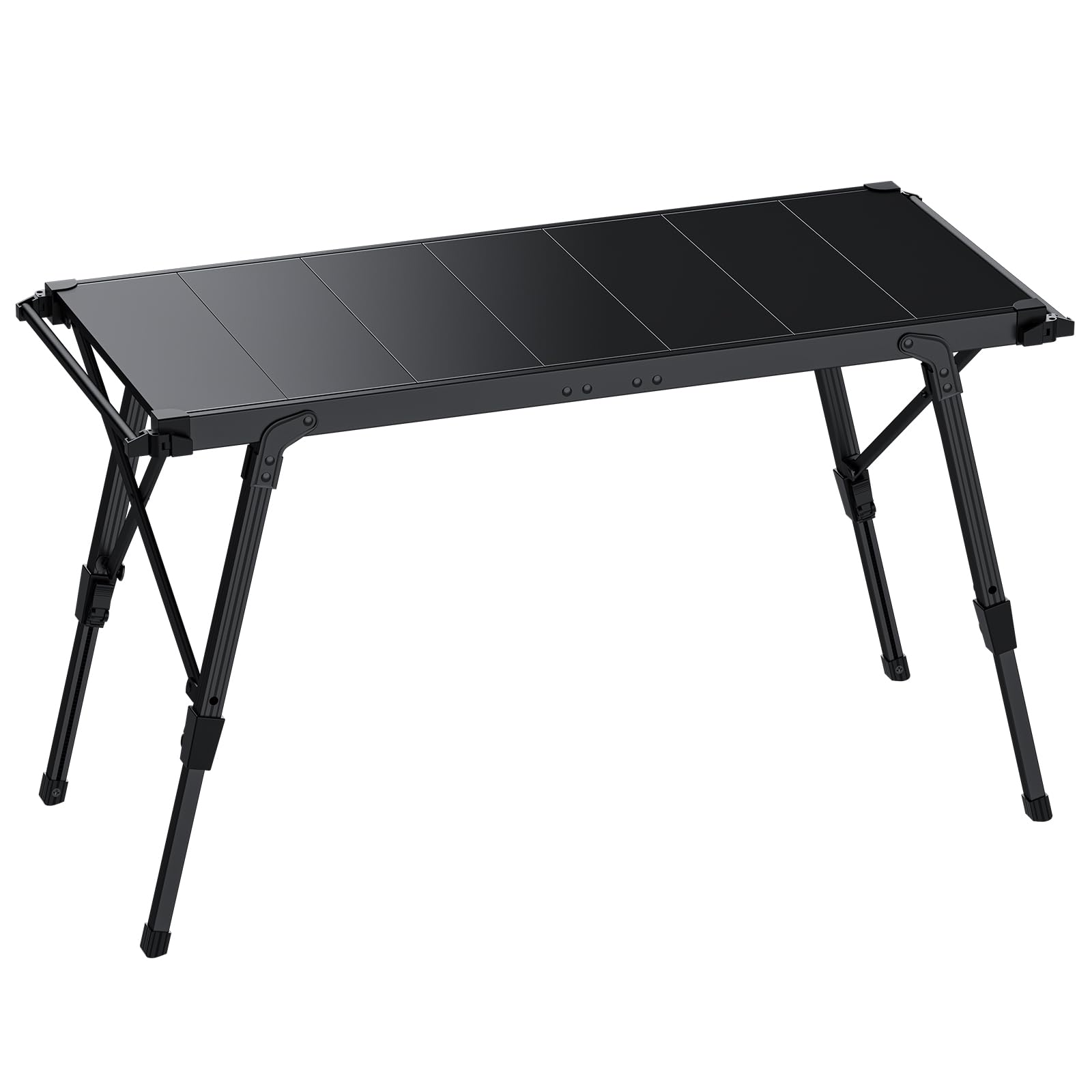 EYPINS IGT Foldable Camping Table, Height Adjustable 38-55cm Outdoor Picnic Table, Portable Lightweight Folding Table Easy Setup for Hiking Garden BBQ and Car Camping Trip