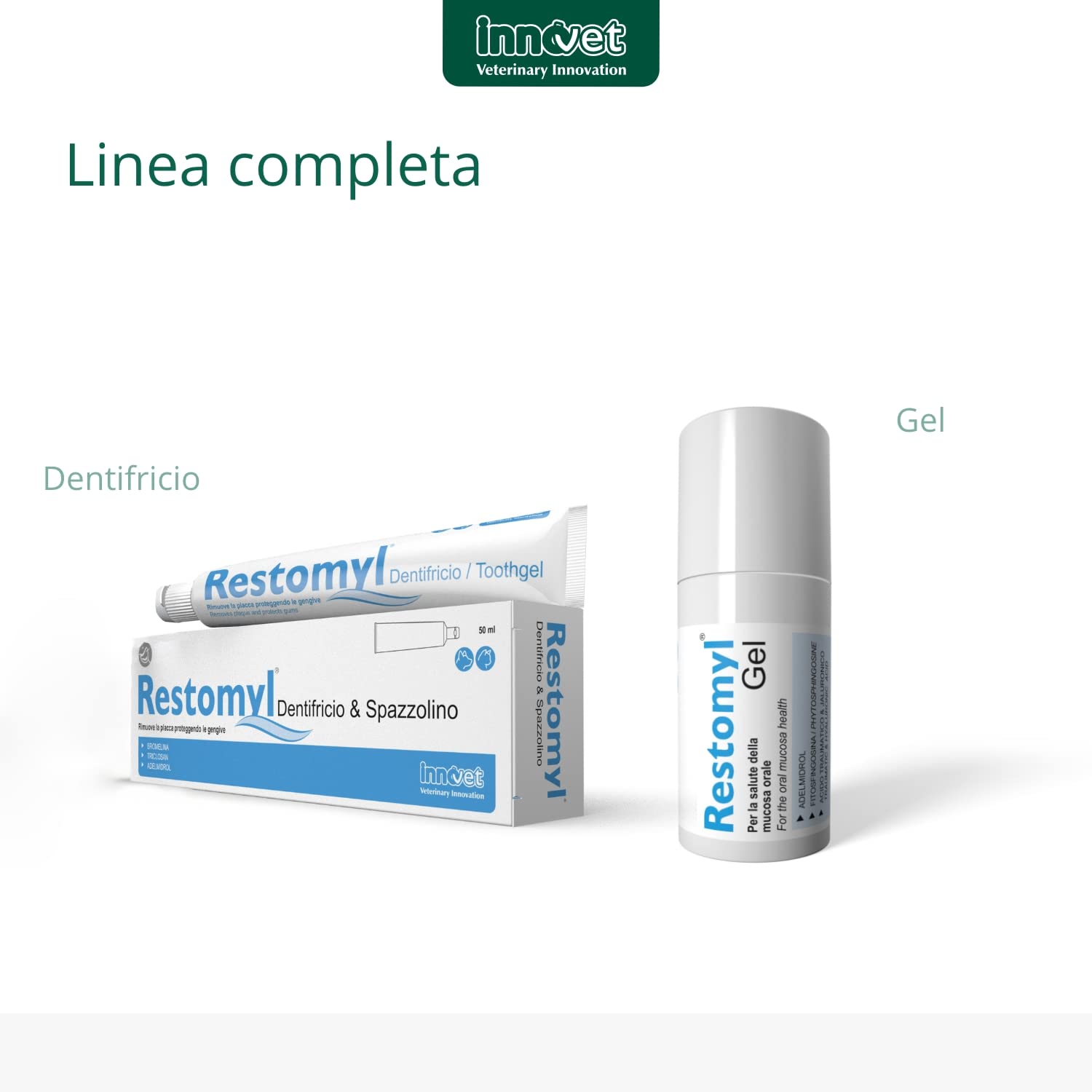 Restomyl Dentifricio per Cani e Gatti 50 ml - Rimuove Placca e Protegge Gengive