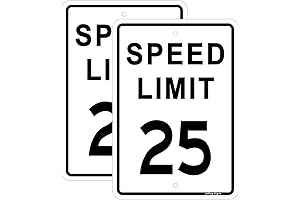 Speed Limit 25 MPH Sign - 2-Pack