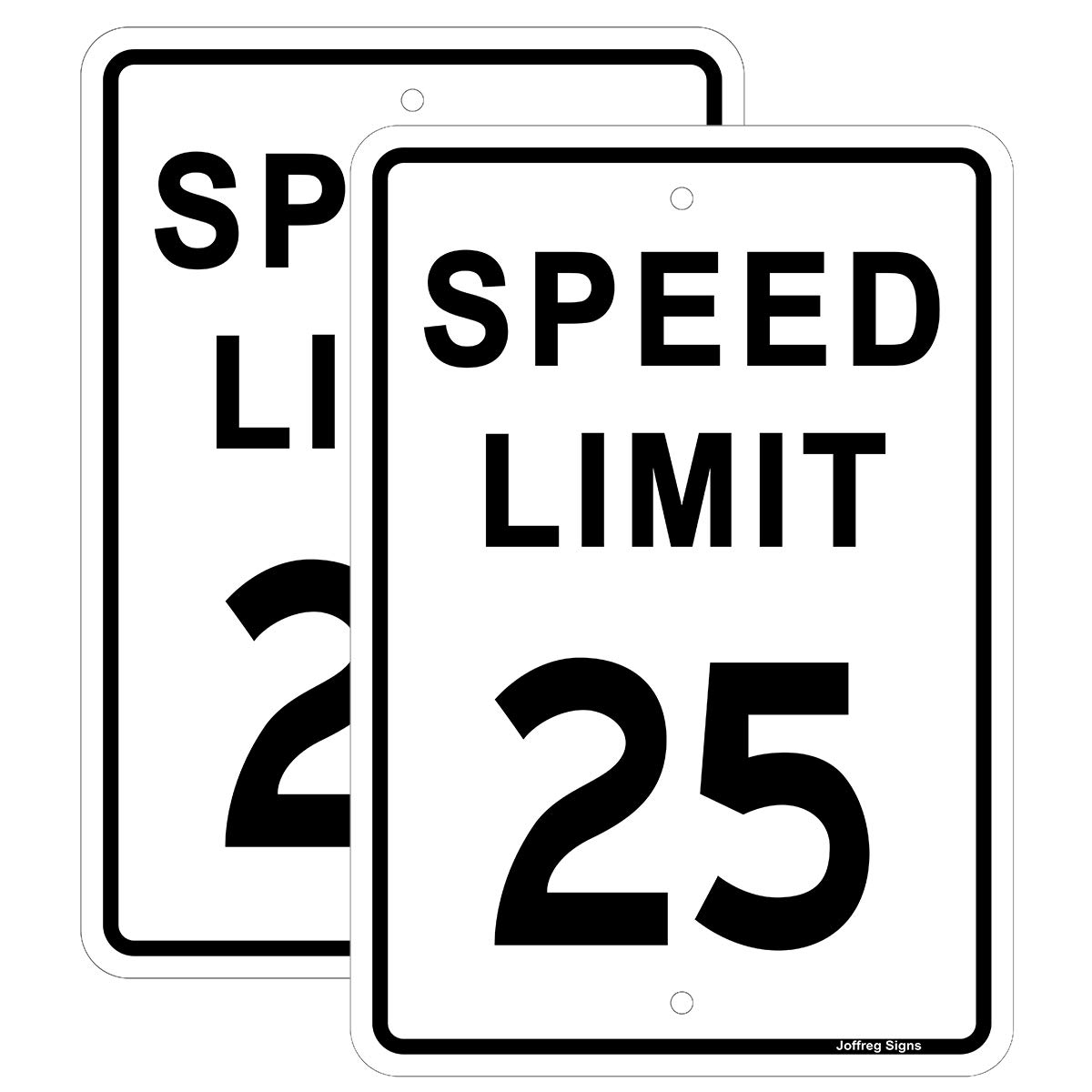 Rеvіеw Prоduсt Joffreg 2 Pack Speed Limit 25 MPH Sign,17 x12 Inches,Reflective Aluminum