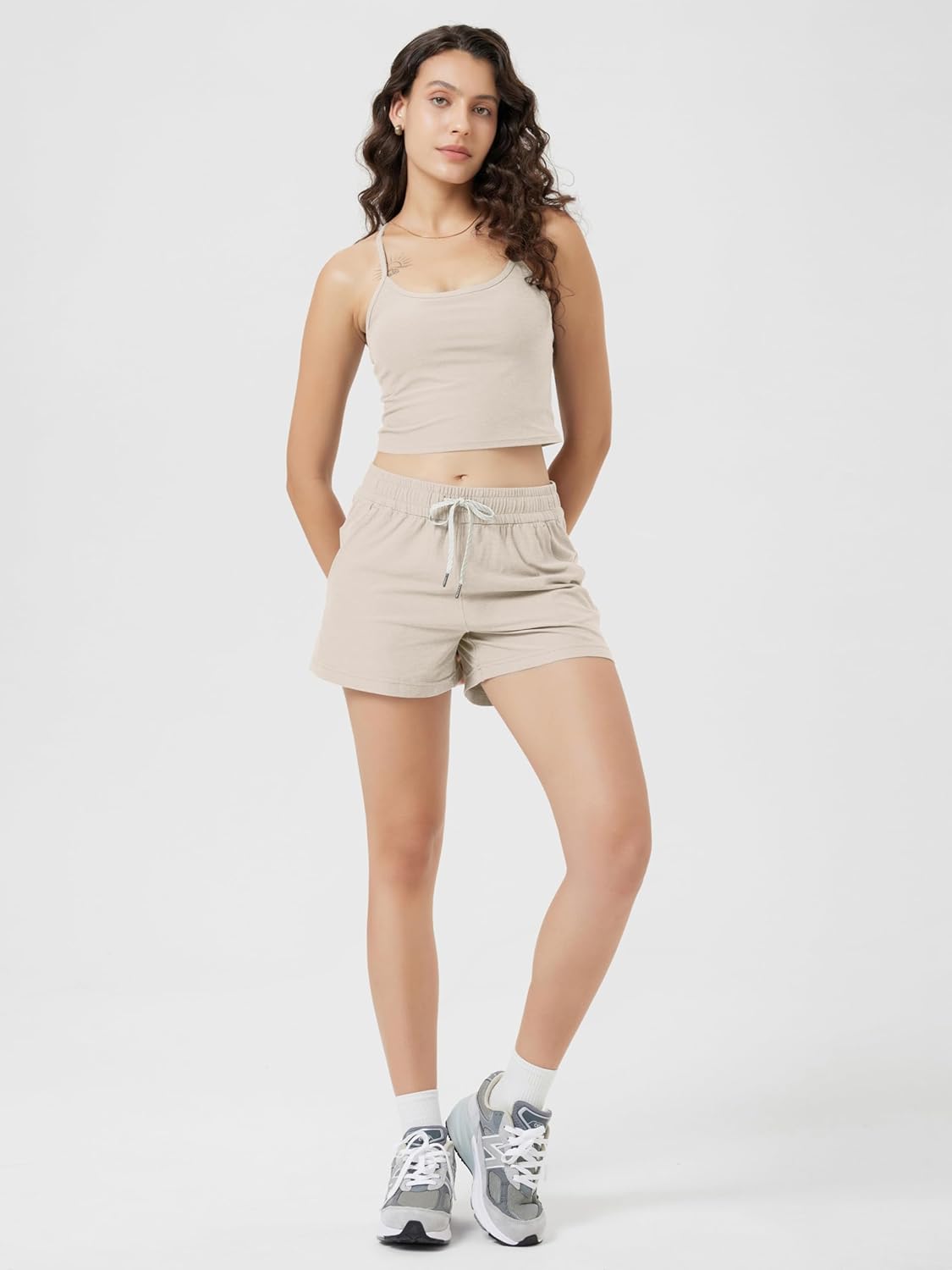 ODODOS Women's Slim Racerback Cropped Tank – odSTRATUM Tech Sports Bra, Ultra Soft UPF 50+ Cami Top with Built-in Bra - Image 4