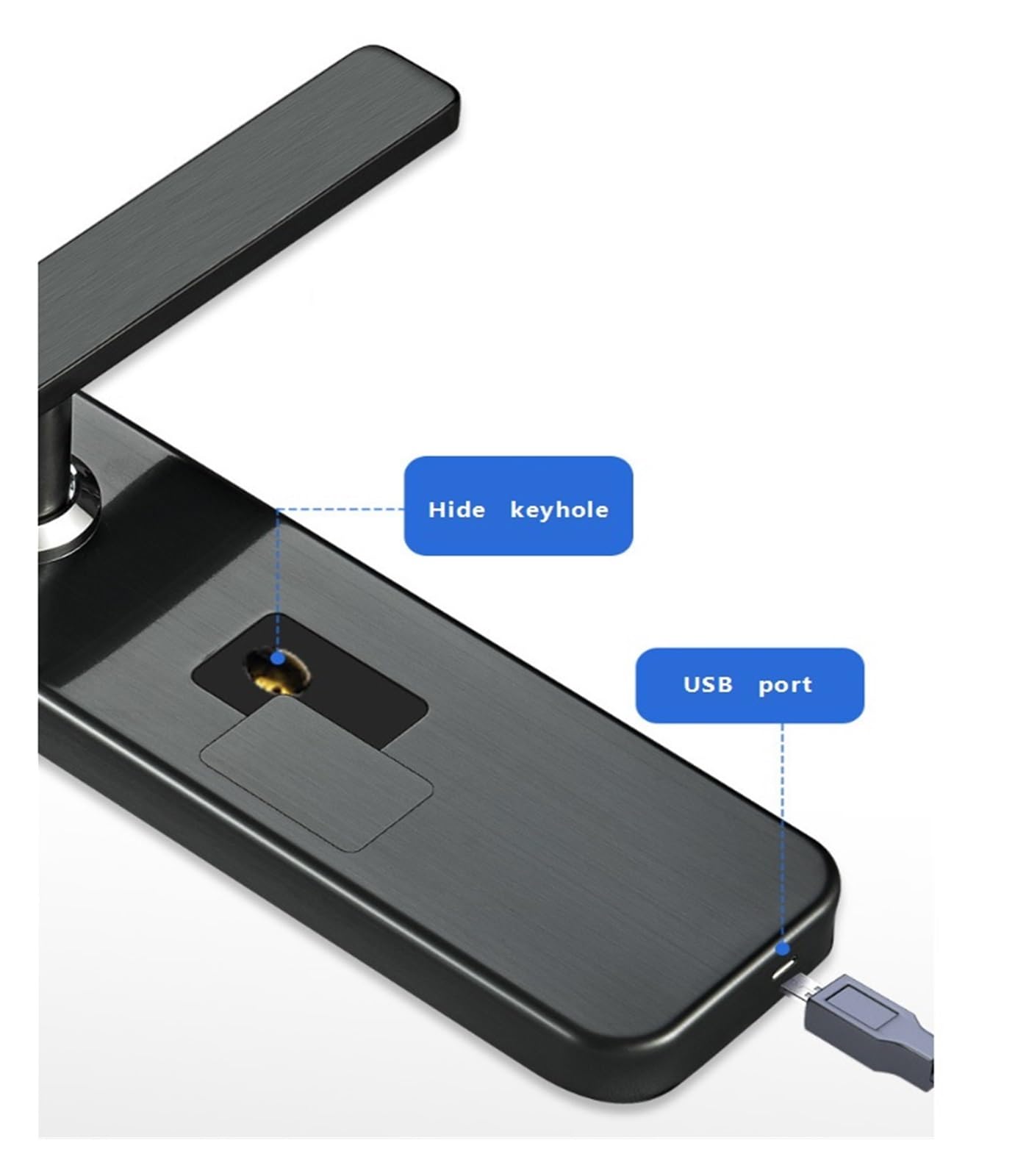 serratura smart Smart Lock for impronte digitali WiFi con maniglia Serratura elettronica biometrica for porta d'ingresso for hotel, uffici, case interna