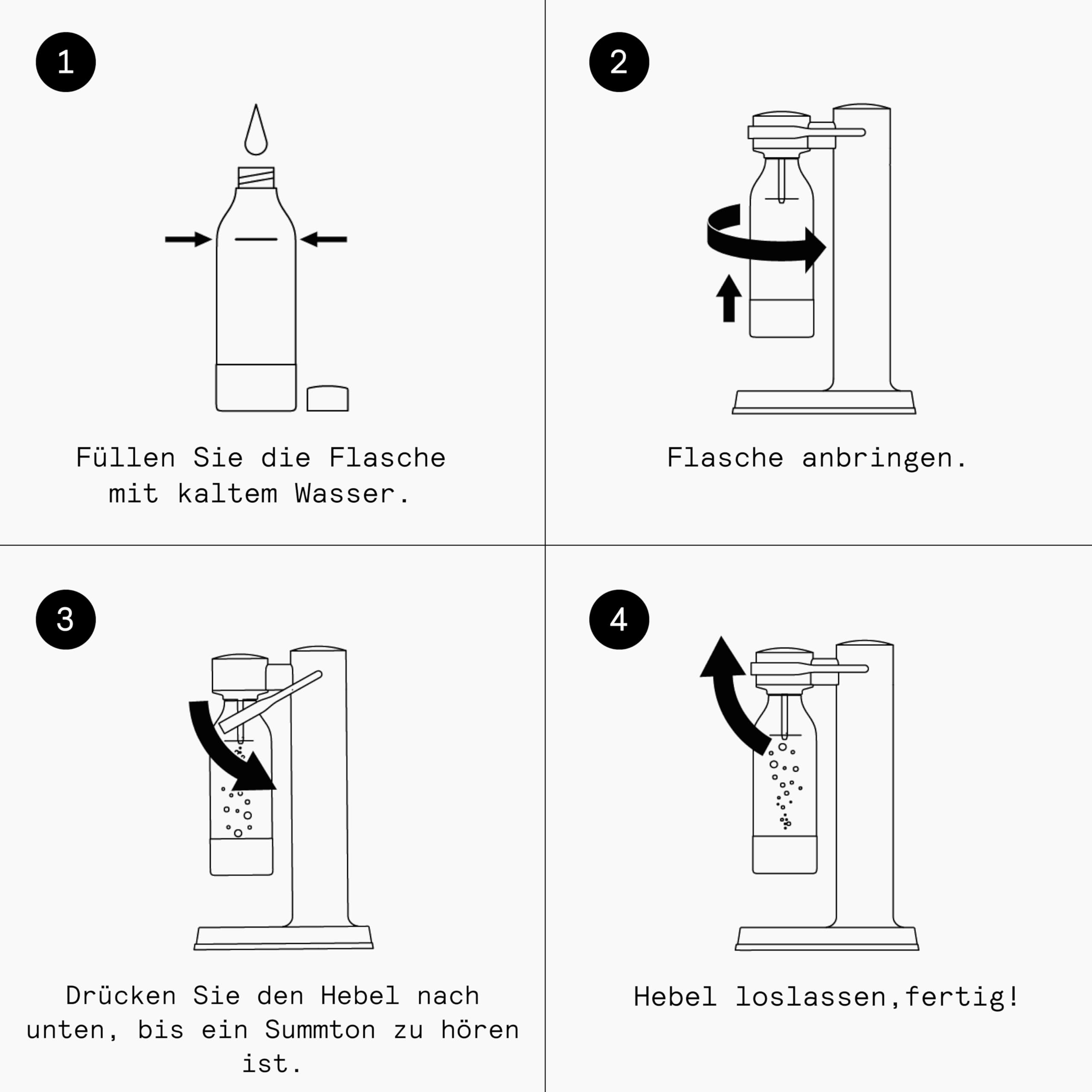 aarke To-Go Bottle Edelstahl Trinkflasche für stille & sprudelnde Getränke, kompatibel Carbonator 3, Doppelwandig & vakuumisoliert, auslaufsicher & spülmaschinenfest, (1L)