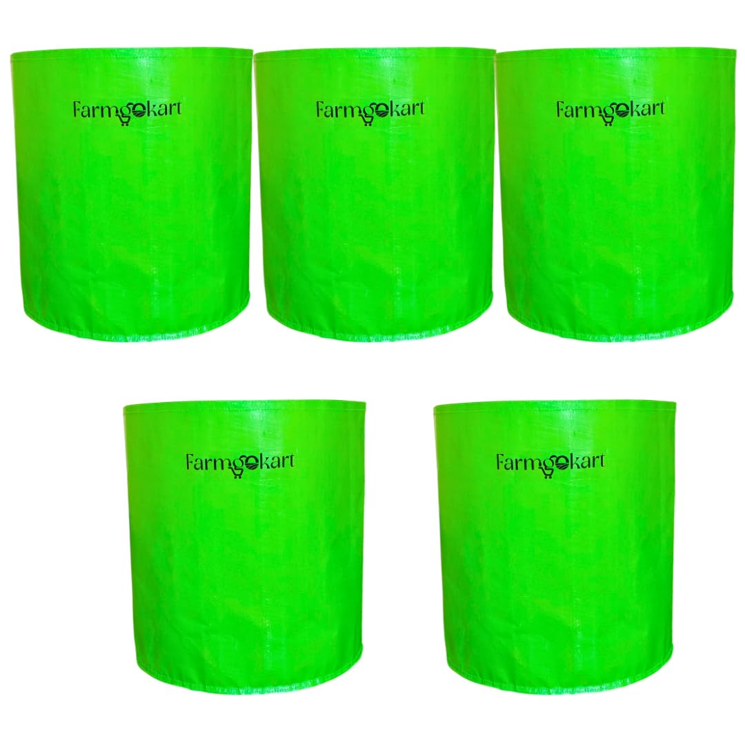farmgokart | 18 INCH (H) x 18 INCH (W) Plants Grow Bags | HDPE UV Protected 300 Micron Round Green Colour | Pack of 5 | (B0CKF9CKDH) Amazon Price History, Amazon Price Tracker