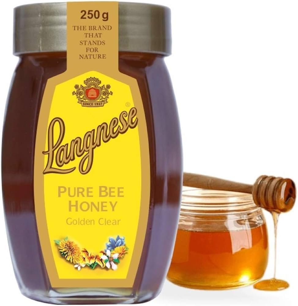 Langnese 100% Purely Natural Honey an Untreated Food as Imported From German 250g