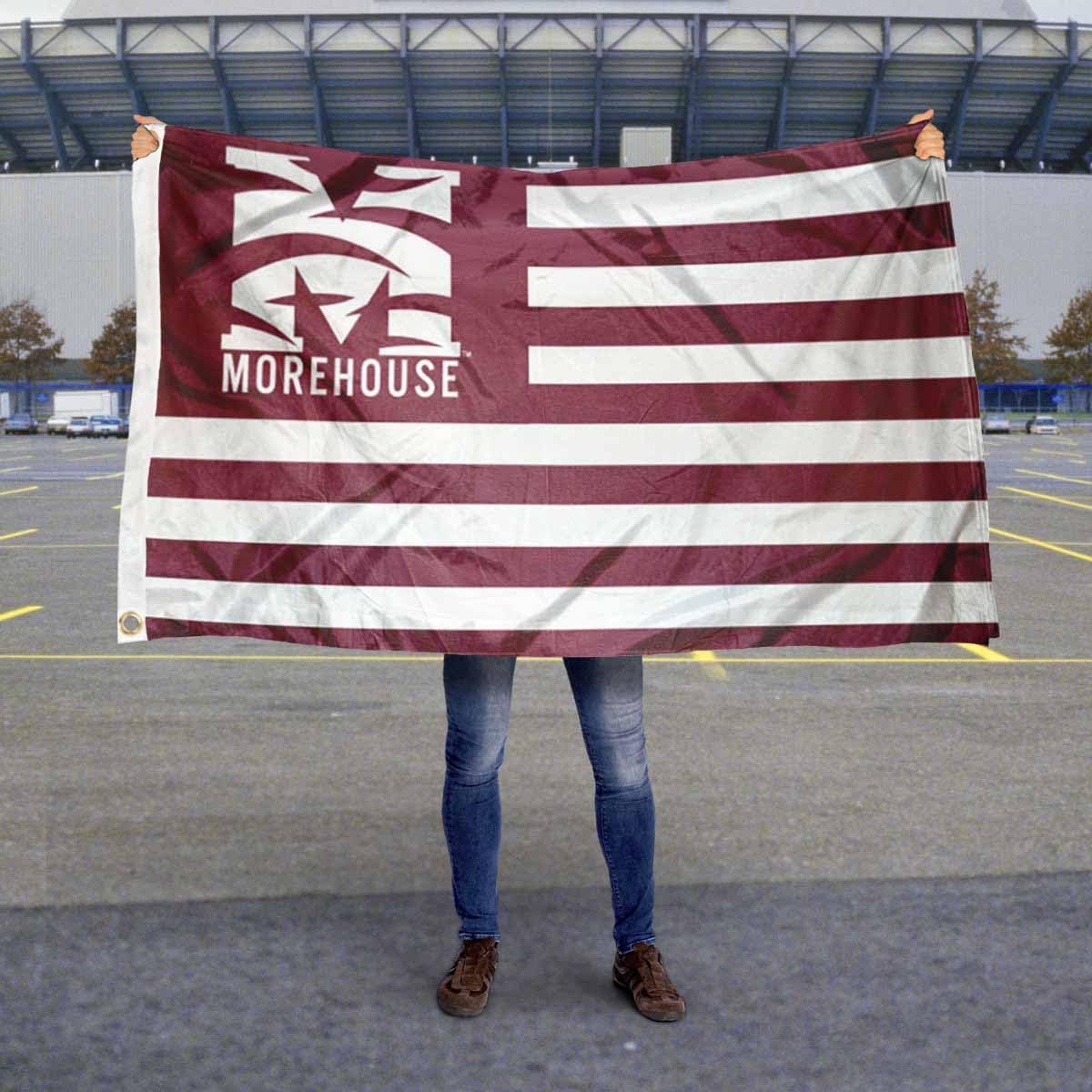 Morehouse Maroon Tigers Stars and Stripes Nation Flag - Image 5