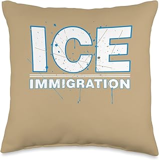 Ice Immigration Funny Political Statement Throw Pillow