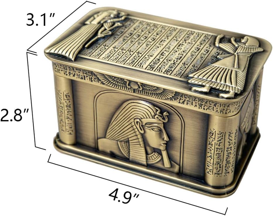 decorative box with lid small metal jewelry box trinket boxes hinged egyptian box