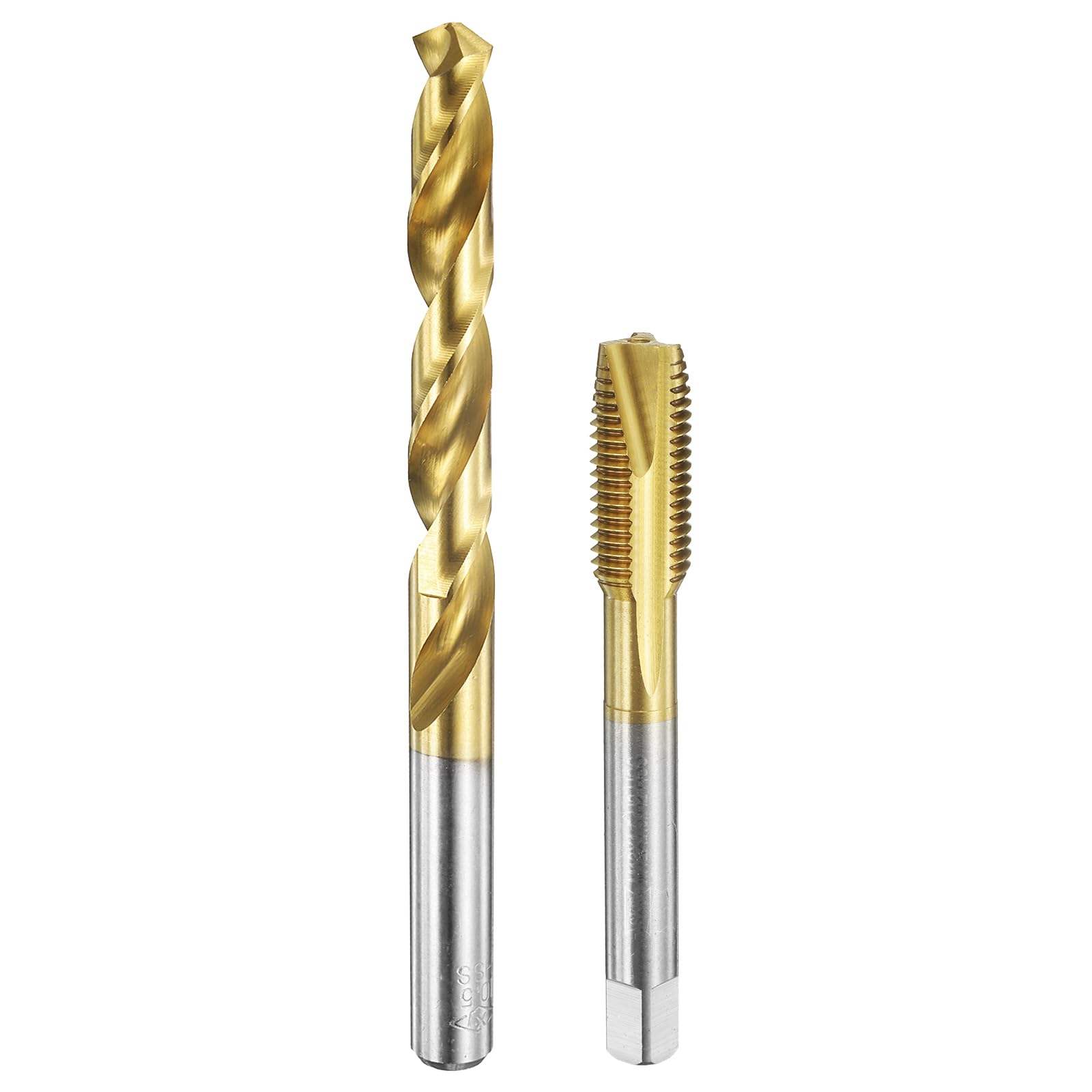 Taraud M12 x 1,5 et foret 10,5 mm en titane HSS pour perçage précis