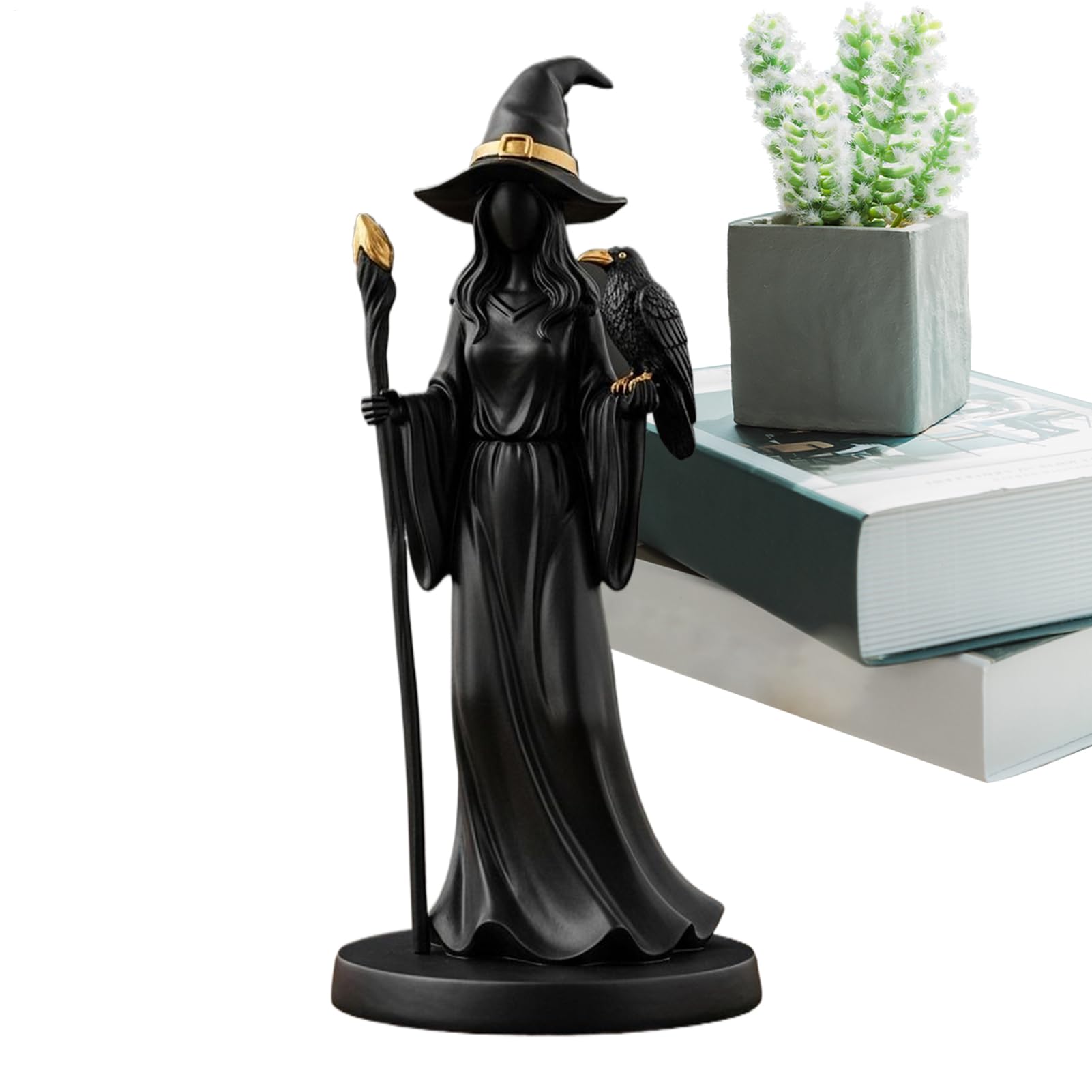 Sculpture de sorcière pour habiller un meuble vide avec style