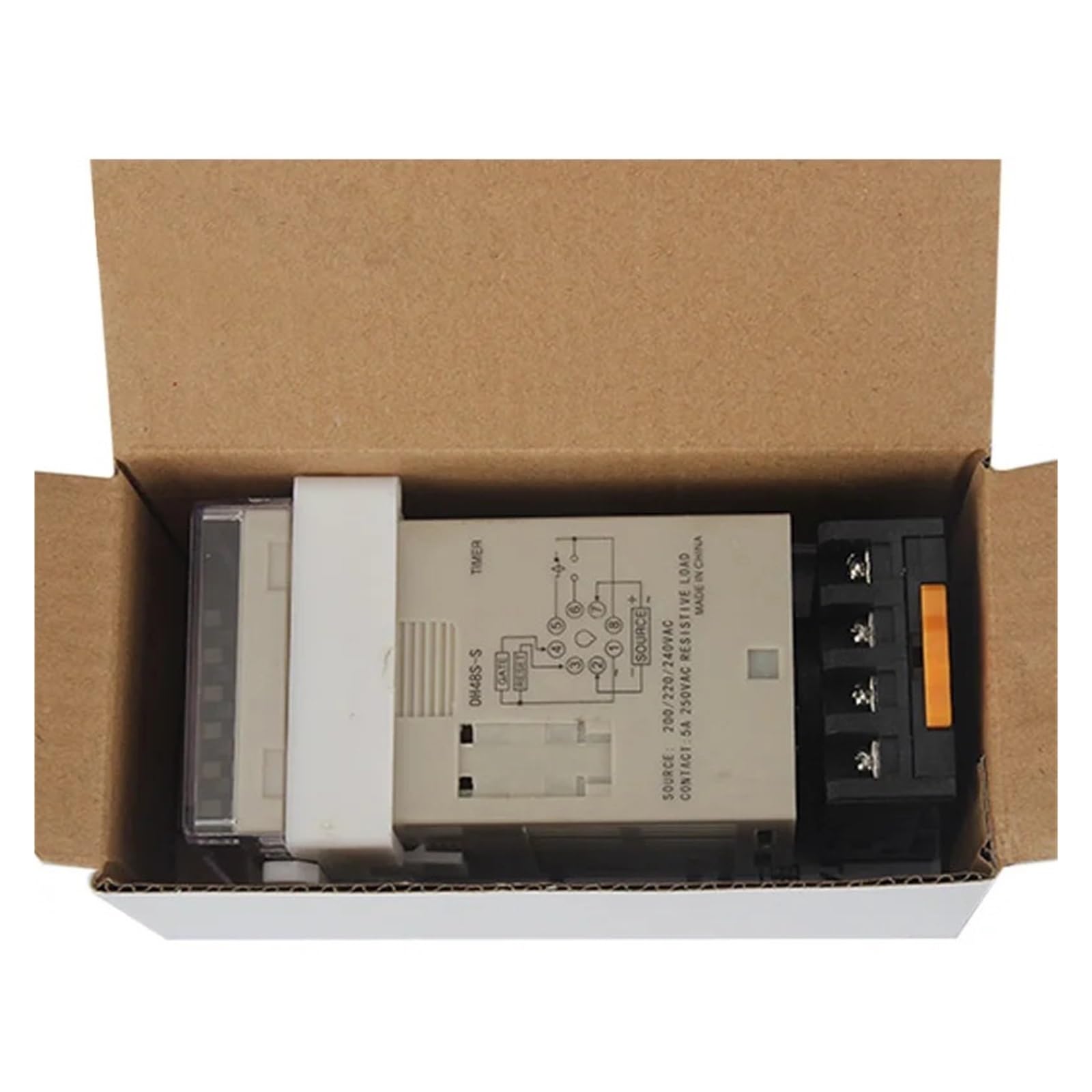 Przekaźnik czasowy Przekaźnik czasowy Cyfrowy programowalny wyłącznik czasowy DH48S-S 0,1S-99H podstawa AC/DC 12V 24V 36V 110V 220V 380V Timer cyklu powtarzania(DCAC24V)