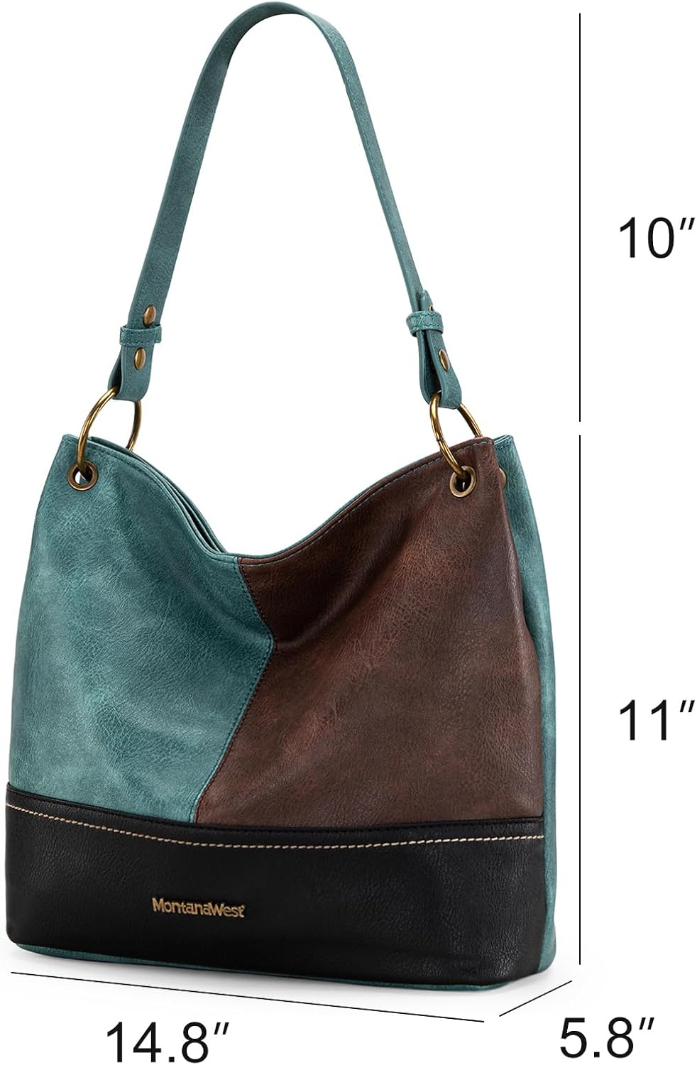 Montana West Hobo Bag for Ladies Shoulder Handbags with Back Pocket | Purses, with Zipper, Purses, with Zipper - Image 6