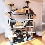 Cat Tree Scratching Post Cat Tower Activity Centre with Sisal Scratching Posts Large Cat Tree Cat Tower Plush Perches Cozy Condos Hammock for Cats NGOCVN 230318