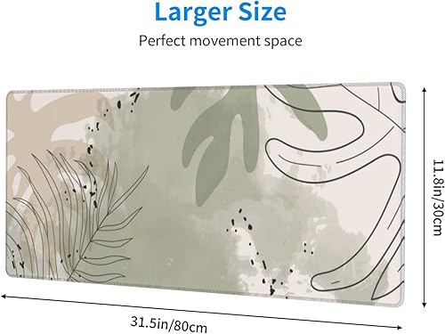 Miniatura 6 de Alfombrilla de escritorio verde XL, alfombrilla de mouse estética, alfombrilla de mouse bohemia, accesorios de escritorio estéticos, alfombrilla de