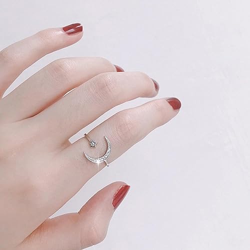 Miniatura 3 de Anillos Apilables de Oro para Mujeres Rellenos de Medias Navideñas para Adolescentes Conjunto de Anillos de Hoja de Perla Circonita Cúbica Corazón