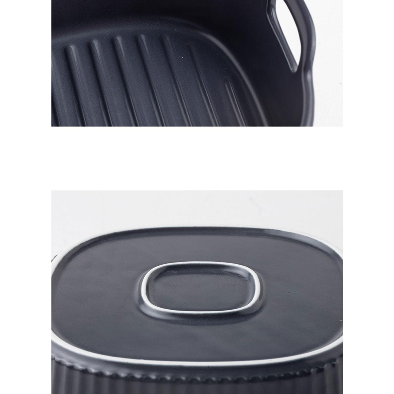Plat de cuisson carré pour fromage, riz, four à micro-ondes, plat de cuisson en céramique, bol de cuisson à double oreille, plat de cuisson, plat à rôtir