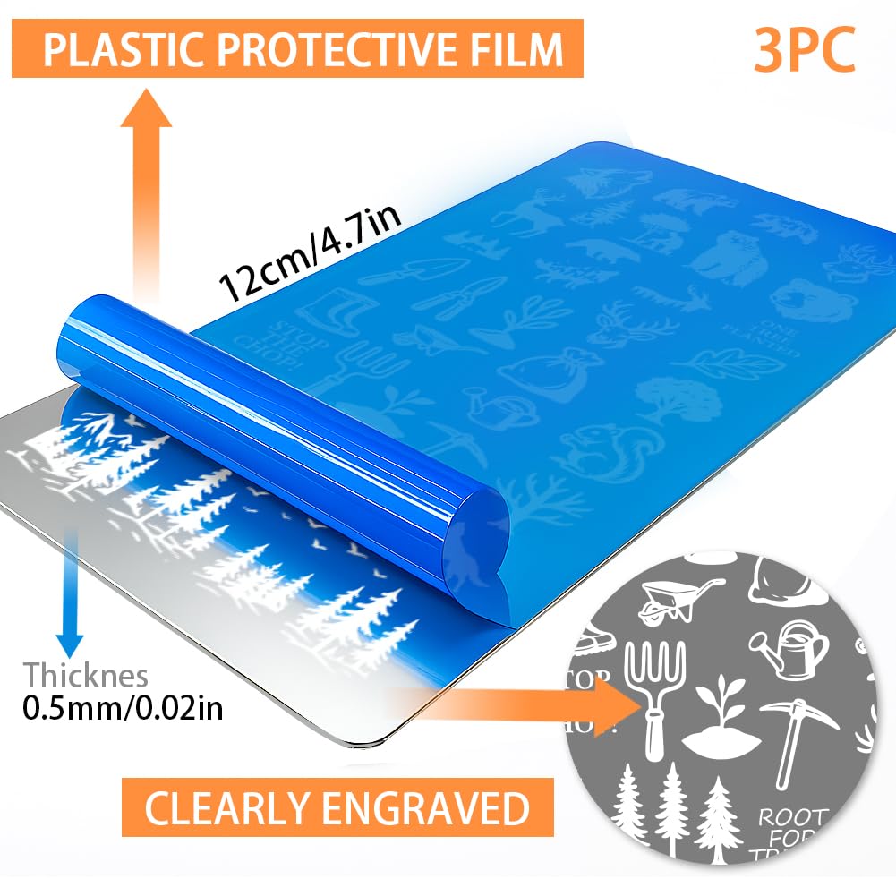 PH PandaHall 3 piastre per stampaggio unghie con alberi animali selvatici modelli per nail art montagne foresta manicure piastra timbro proteggere alberi unghie stencil arte per donne stampa manicure