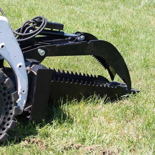 Titan Attachments HDSTGRAP Extreme Duty Stump Bucket Grapple Attachment, Universal Quick Tach Mounting Style, Ideal For Tree Stumps, Roots thumb #3