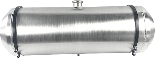 Miniatura 2 de JSD Tanque de gasolina universal de aluminio de 17 38 galones, tanque de combustible, 12 x 36 pulgadas, llenado central, 38 pulgadas, salida