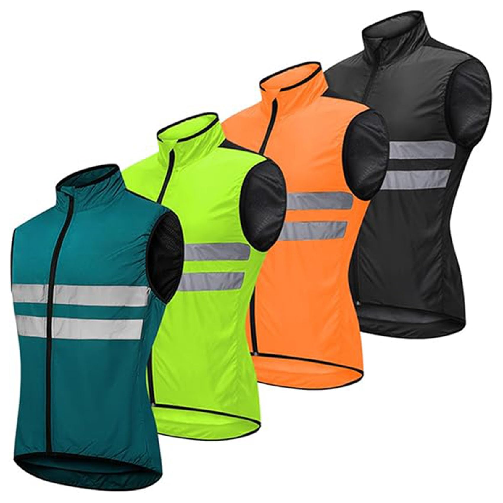 Chaleco de ciclismo para hombre y mujer chaqueta sin mangas montar en bicicleta chaleco deportivo para bicicleta camisetas reflectantes ligeras abrigo transpirable