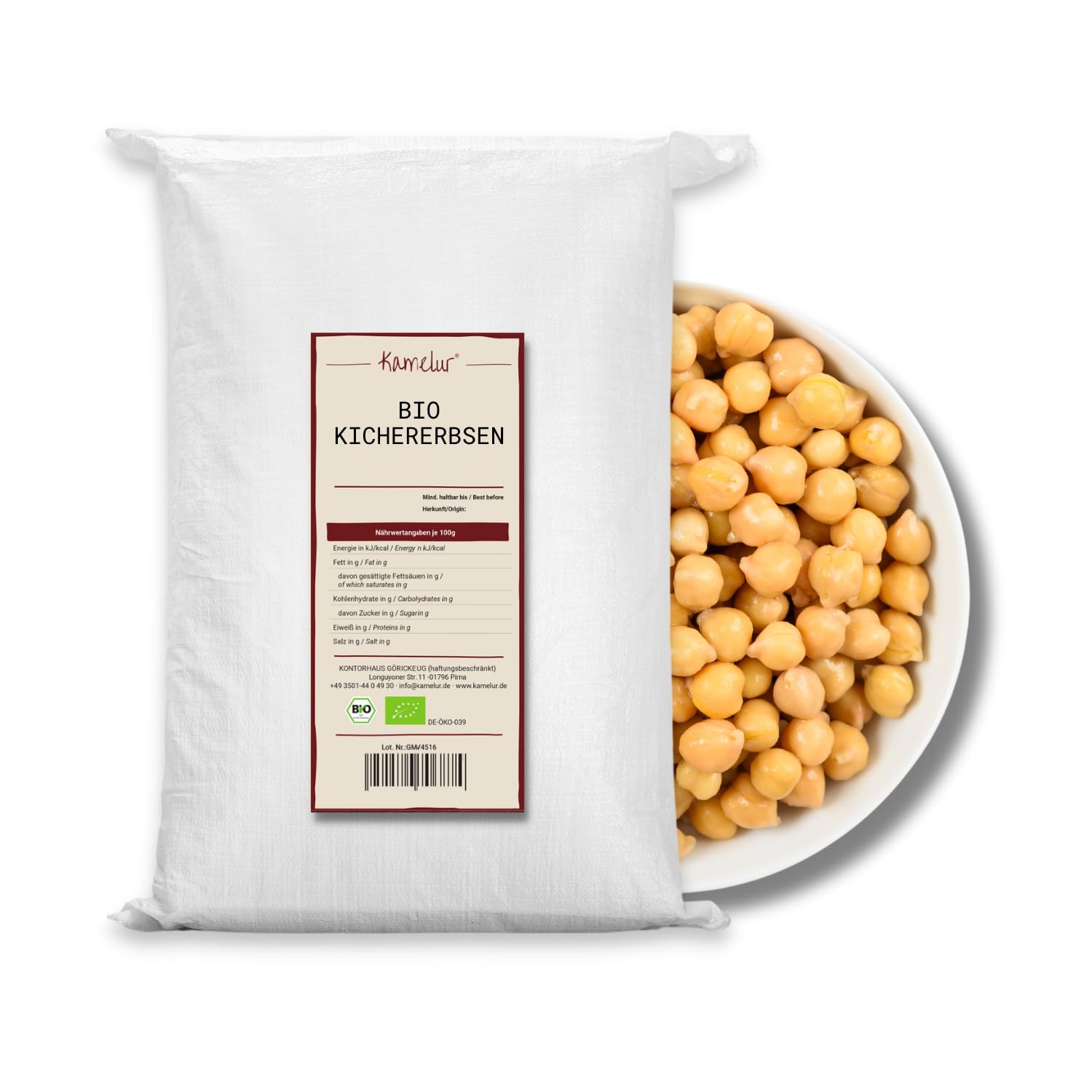 25kg ceci secchi BIO - legumi secchi BIO senza additivi, per hummus e altro - ceci secchi BIO in confezione di massa
