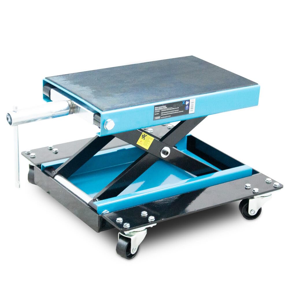 BITUXX Rollbarer Motorrad Heber Hebebühne Montagebock Scherenheber Montageständer Rangierheber Lift bis 500kg