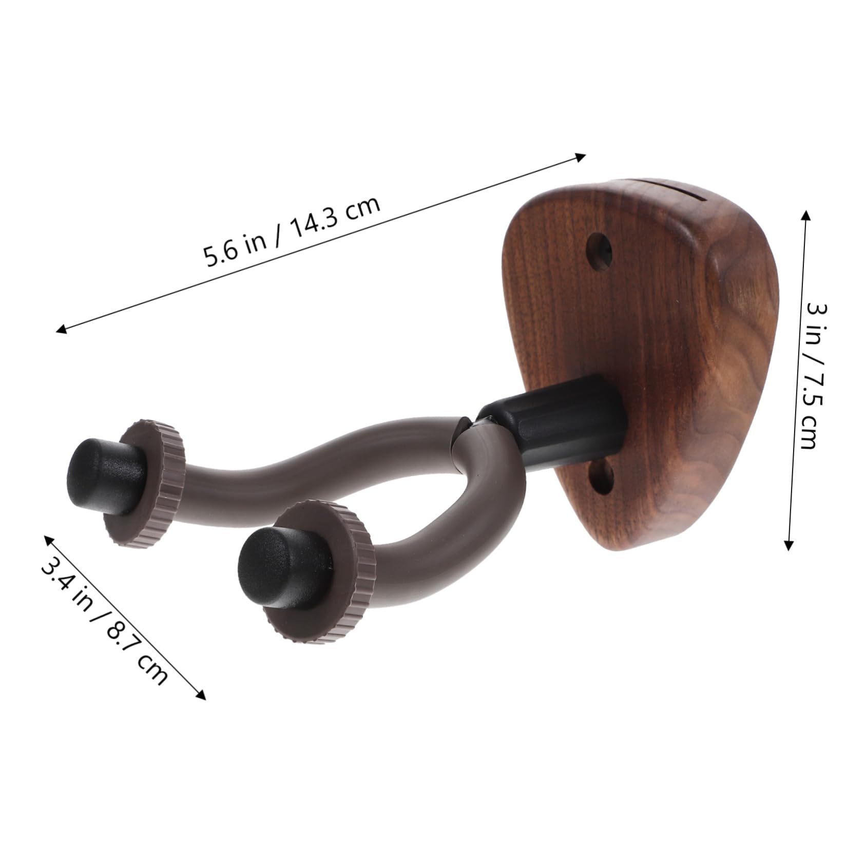 BESPORTBLE Wall Mount Guitar Hanger Walnut Display Hook for Electric Acoustic and Bass Guitars Space Saving and Stylish Wall Mounted Guitar Holder for Home Decor and Performances