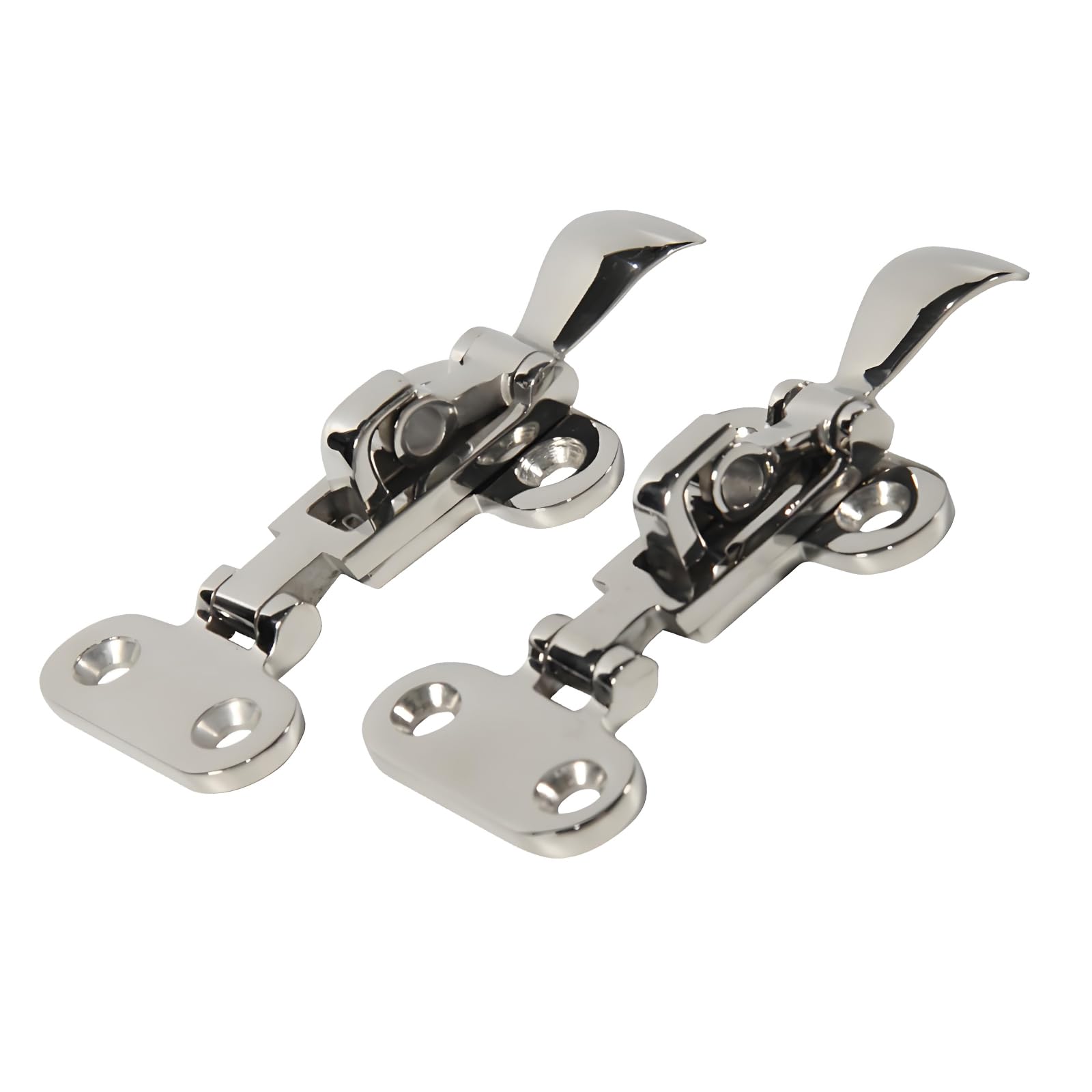 Begot 2Pcs Boat Anti-Rattle Latch, 316 Stainless Steel Anti-Rattle Lockable Hatch with Screws, Hatch Hardware Fastener Easy to Use Suitable for Hatch Covers, Yachts, Lockers