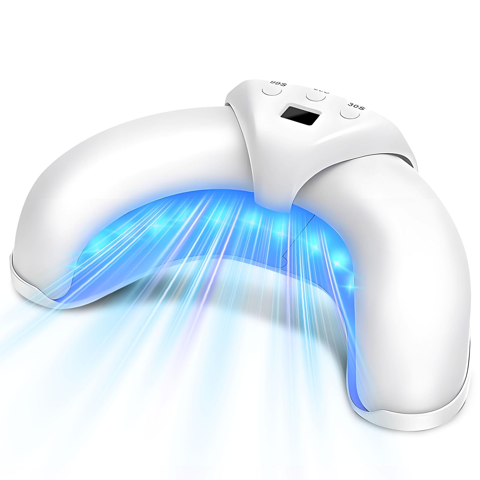 Dispositivo de Láser de Hongos Uñas Regulable, dispositivo para limpiar y cuidar las uñas, para varias uñas de manos y dedos de los pies, para uñas dañadas y decoloradas, con pantalla digital y funció