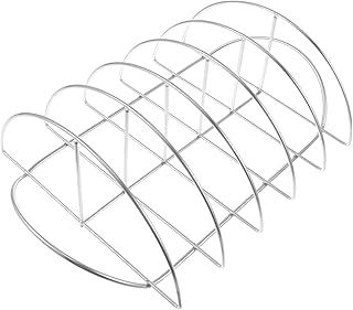 Anneome 1 Peça De Aço Inoxidável Para Churrasco Carne Peru Grelha Grelha Forno Churrasqueira Ao Ar Livre Suporte Para Costela Grelha Costela Churrasqueira Churrasqueira Em