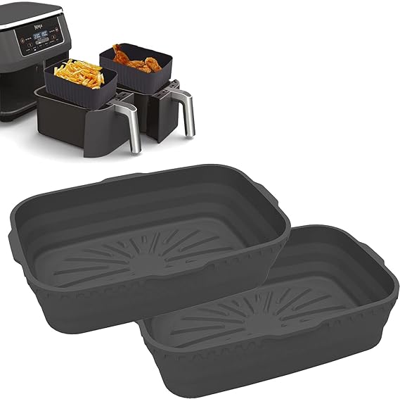 Dzpuhuojz Silicone Air Fryer Liner for Ninja AF400UK AF300UK Accessories, 2Pcs Reusable Air