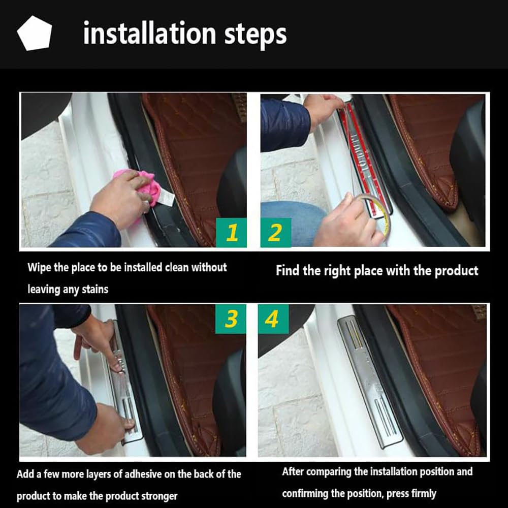 Edelstahl Türschwellenschutz Für Peugeot 2008 (2013-2024) - Kratzfester Seitenschutz