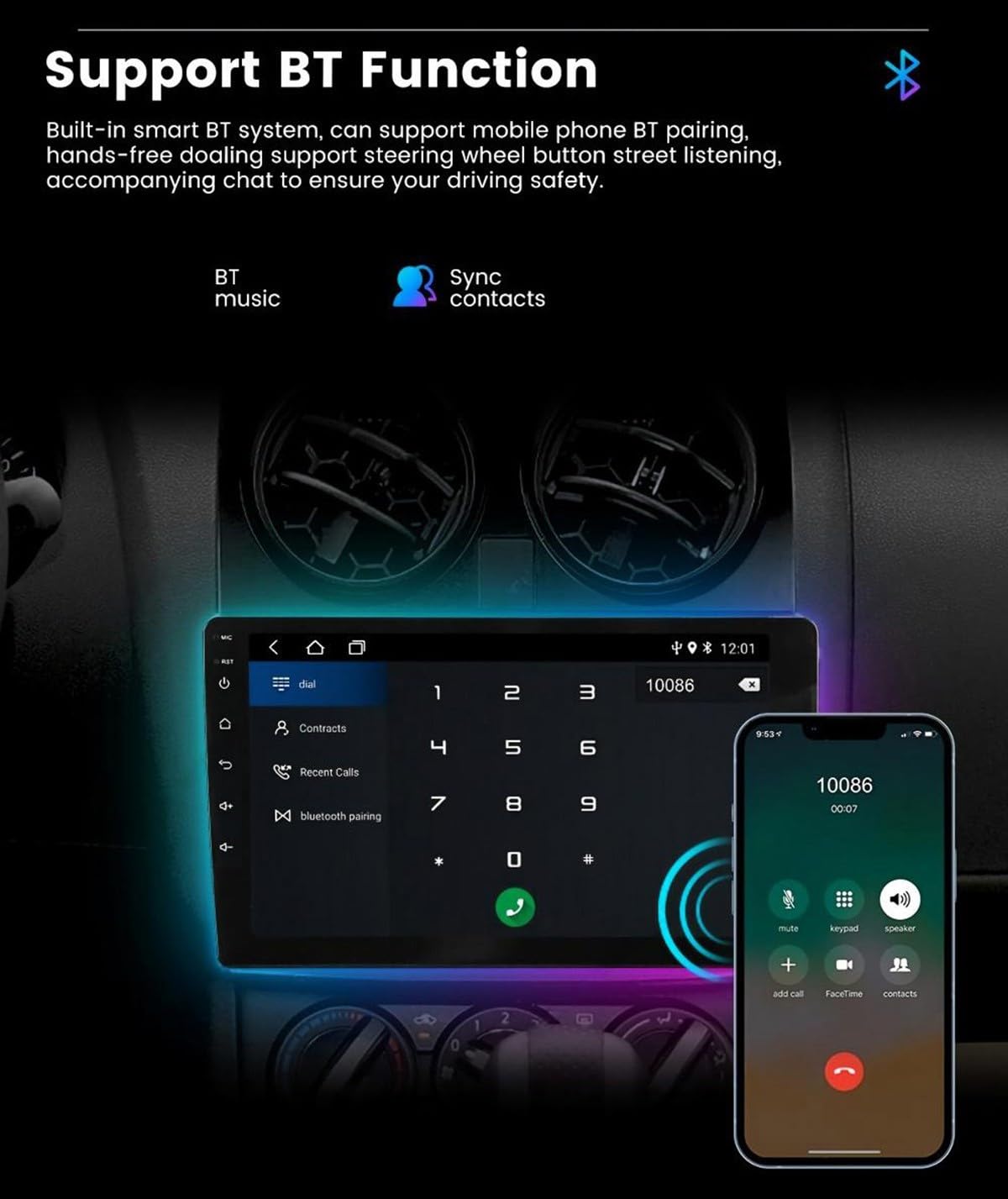 Autoradio 2DIN 9.5 Pollici Android 15 per Renault Clio 3 2005-2014