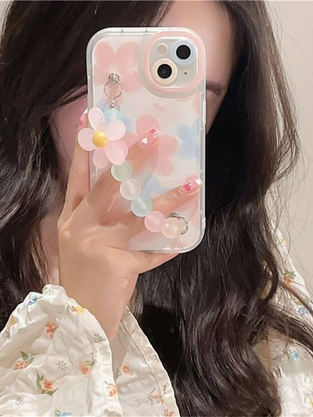 Coque iPhone XS Max avec bracelet chaîne fleur plaquée pour femme - 5