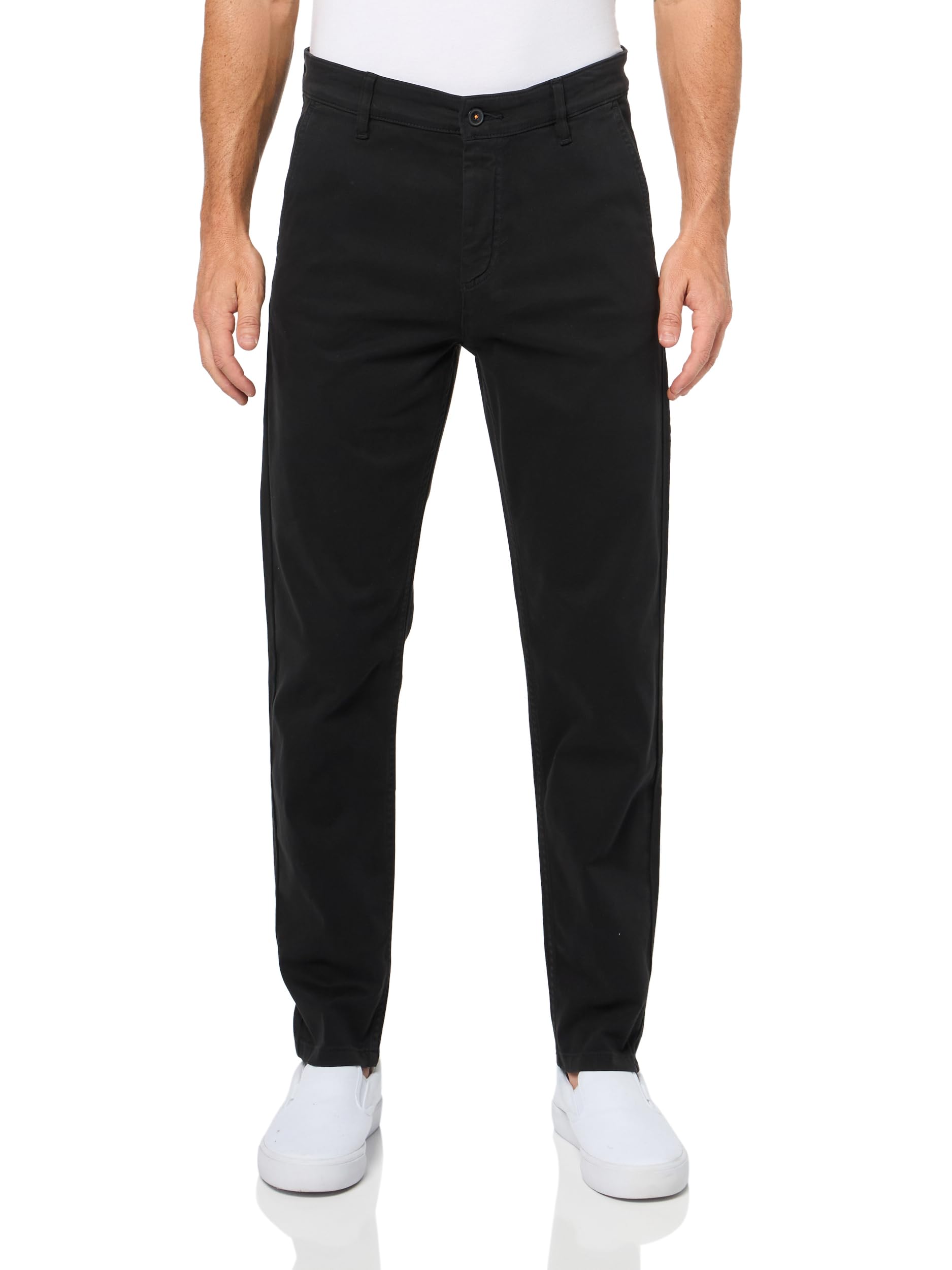 BOSS Techno Twill Tapered Chino Trousers Black Currant 3432