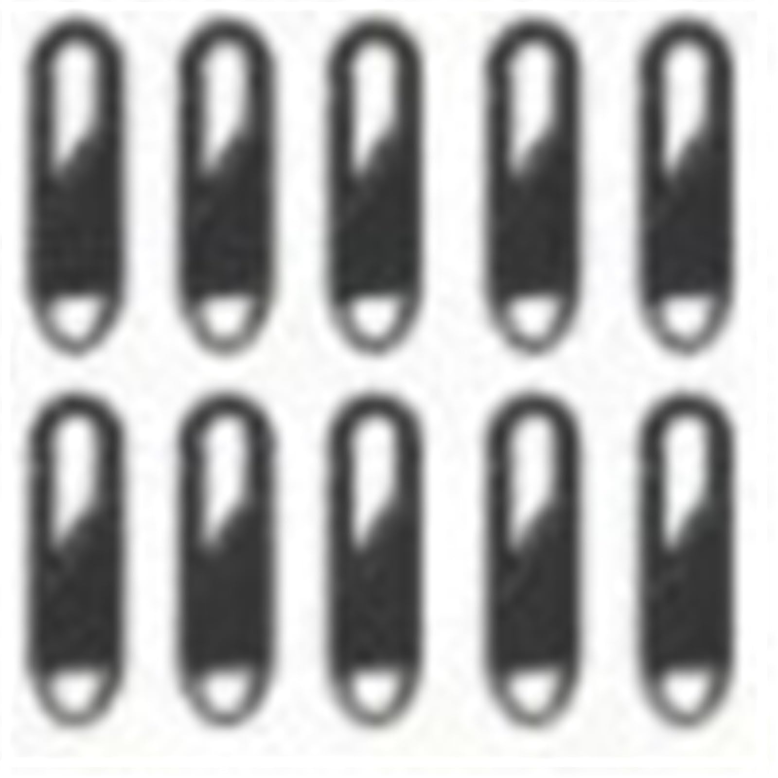 Tiradores de cremallera, 100 pestañas de repuesto desmontables con cremallera para equipaje, ropa, chaquetas, mochilas, botas, bolsos, abrigos (negro)