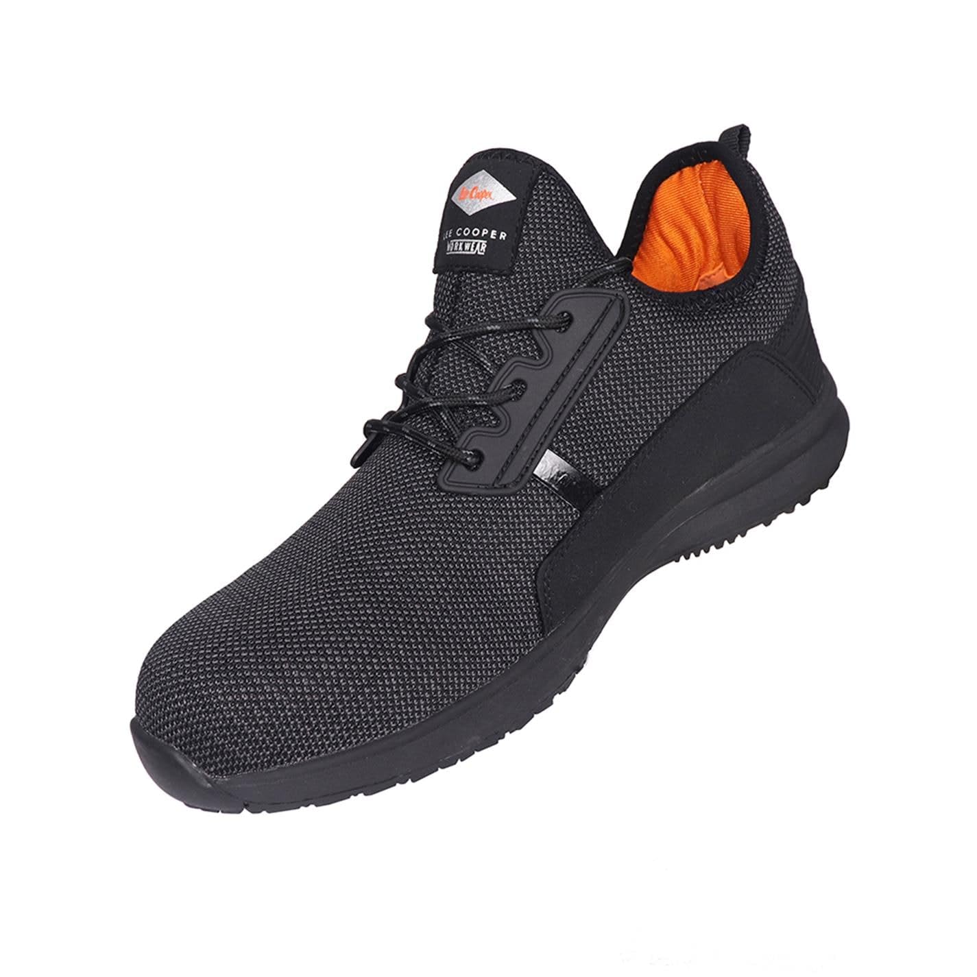 Lee Cooper Herren Arbeitskleidung Leichte atmungsaktive Next Generation Stahlkappe Comfort Arbeitssicherheit Trainer Schuhe SB SRA, Schwarz, 45 EU